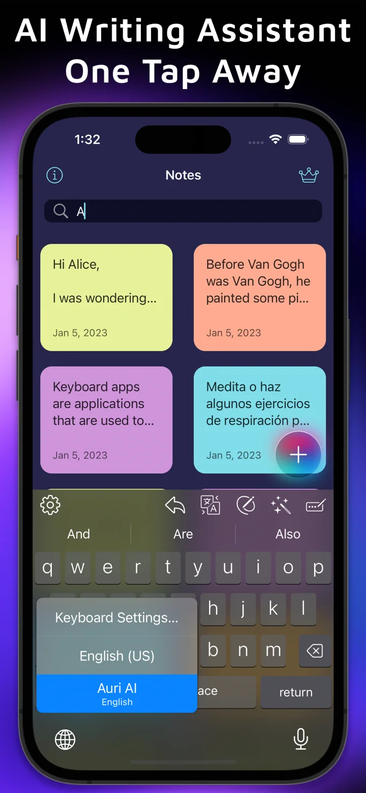 Screenshot of Auri AI website
