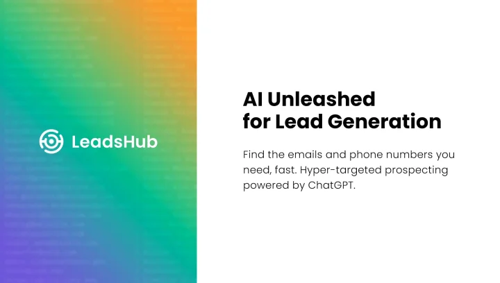 Screenshot of LeadsHub.ai website