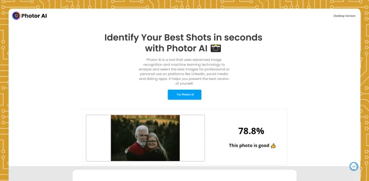 Screenshot of Photor AI website