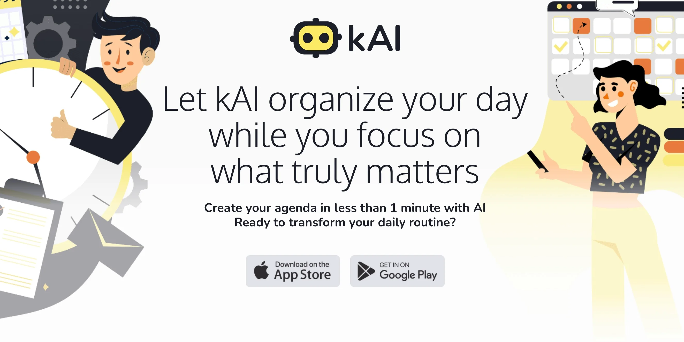 Screenshot of kAI website