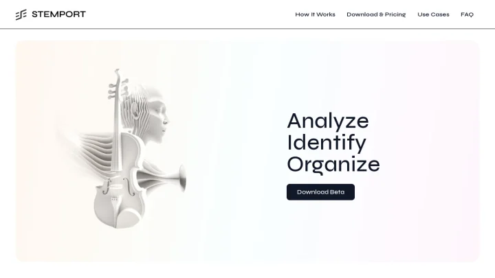 Screenshot of StemPort website