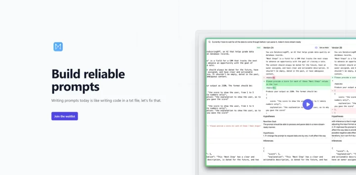 Screenshot of Optimist website