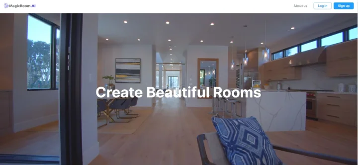 Screenshot of MagicRoomAI website
