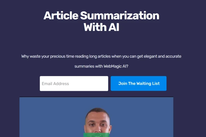 Screenshot of WebMagic AI website