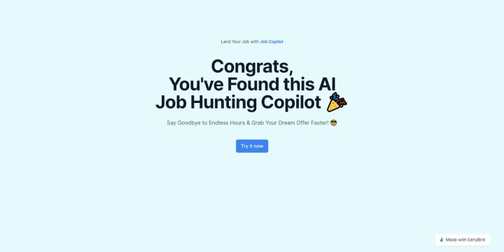 Screenshot of AI Job Copilot website