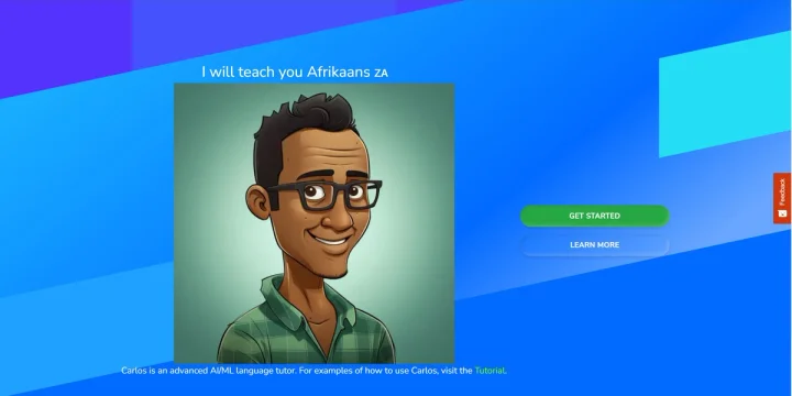 Screenshot of Carlos website
