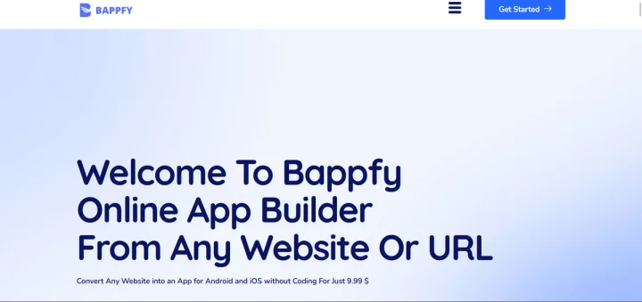 Screenshot of Bappfy website