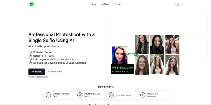 Screenshot of West Idol website