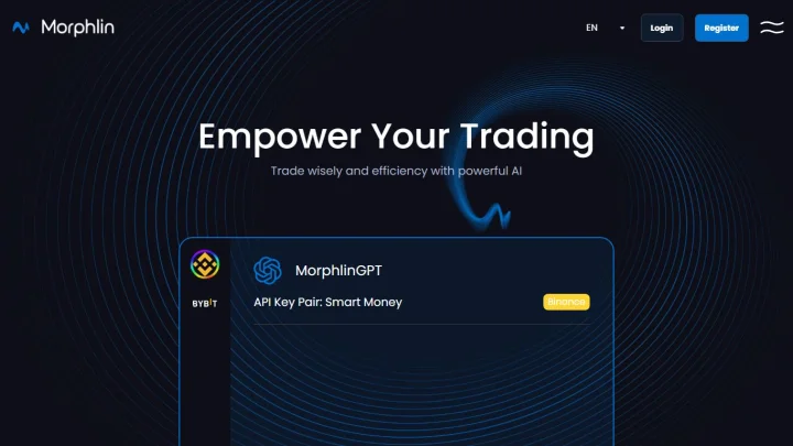 Screenshot of Morphlin website