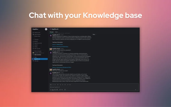 Screenshot of PageWise AI website