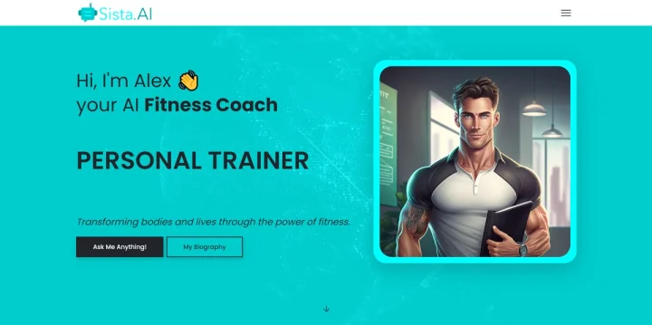 Screenshot of Sista.AI website