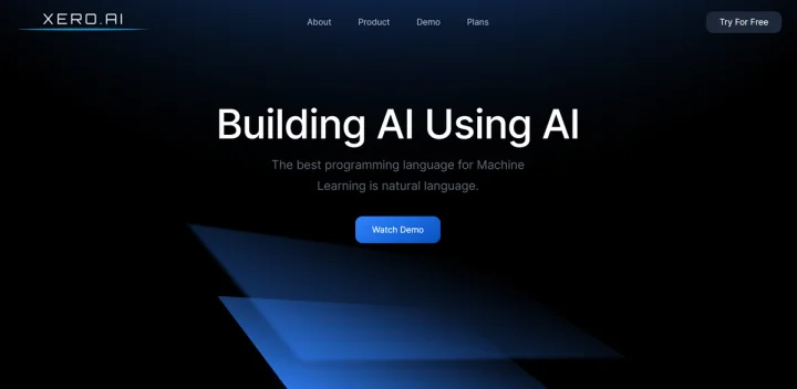 Screenshot of Xero.AI website