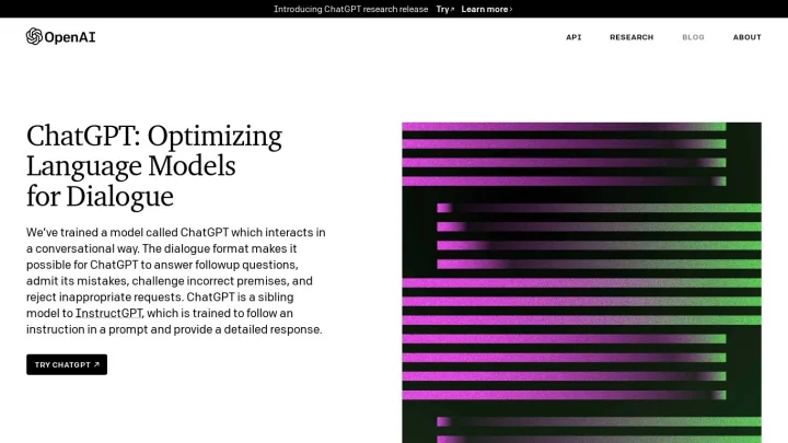 Screenshot of ChatGPT website