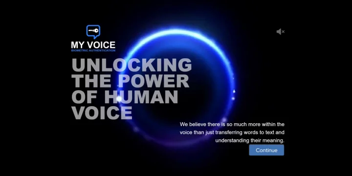 Screenshot of My Voice AI website