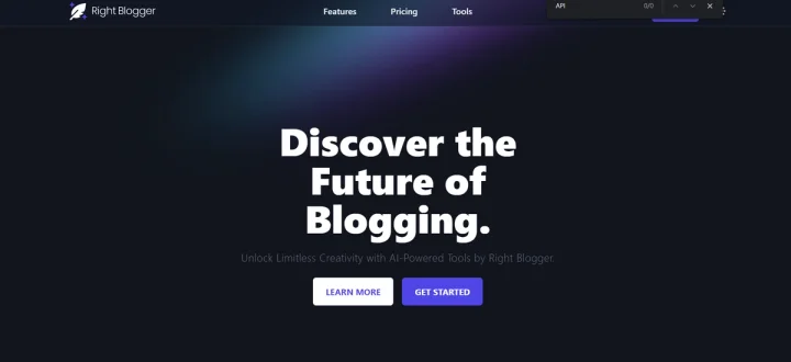 Screenshot of Right Blogger website