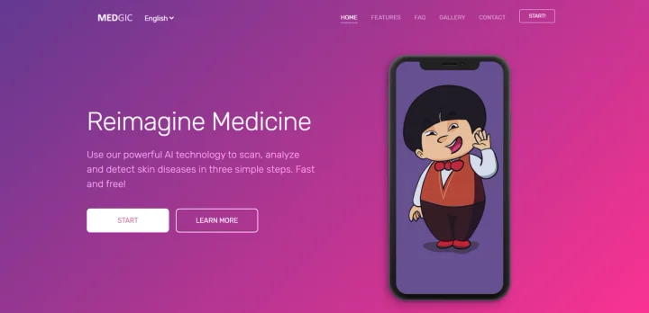Screenshot of Medgic website