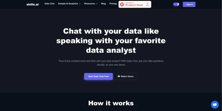 Screenshot of Skills.ai website