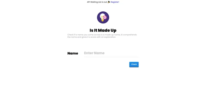 Screenshot of Is It Made Up website