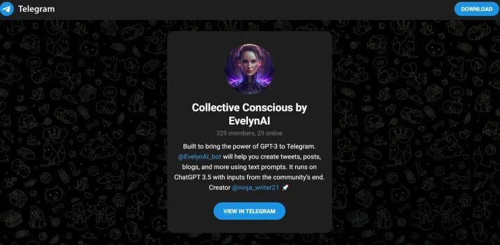 Screenshot of EvelynAI website