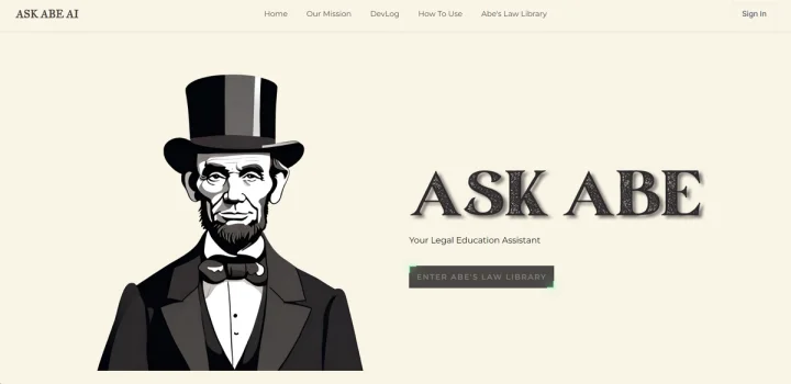 Screenshot of Ask Abe website
