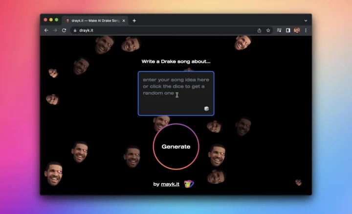 Screenshot of Drayk It website