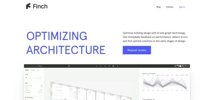 Screenshot of Finch 3D website