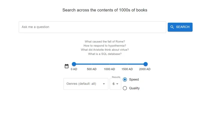 Screenshot of All Search AI website
