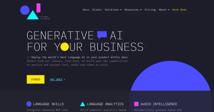Screenshot of One AI website