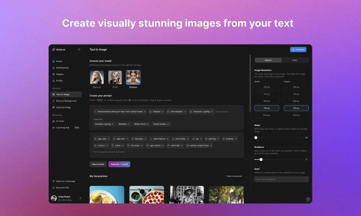 Screenshot of Eluna.ai website