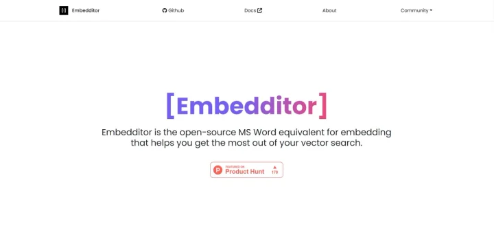 Screenshot of Embedditor website