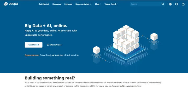 Screenshot of Vespa website