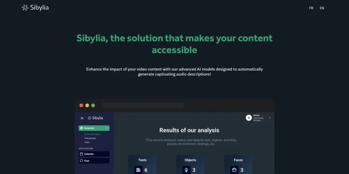 Screenshot of Sibylia website