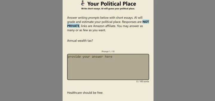 Screenshot of Your Political Place website