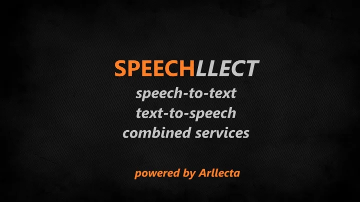 Screenshot of Speechllect website