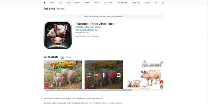 Screenshot of Purrbook website