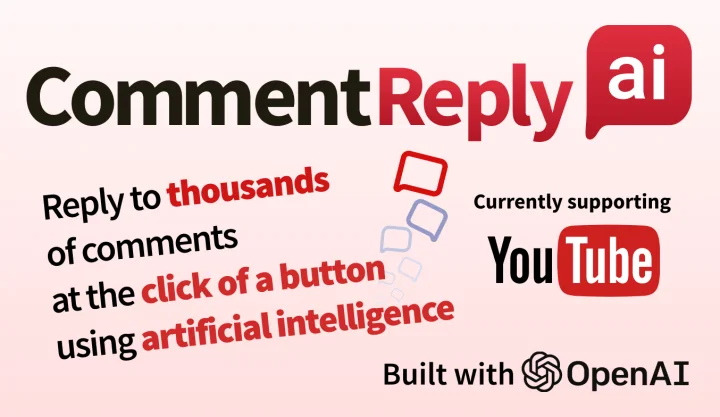 Screenshot of CommentReply.AI website