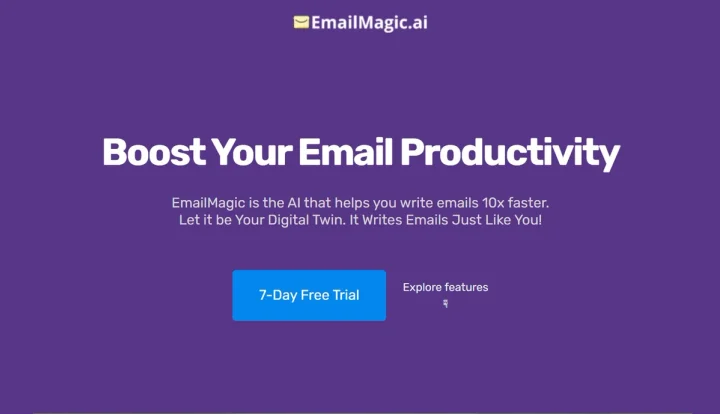 Screenshot of EmailMagic.ai website