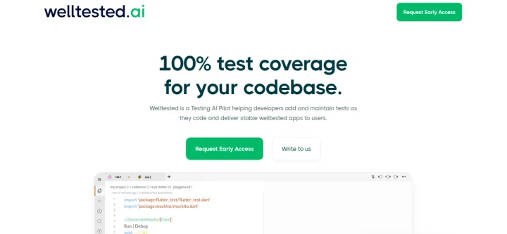 Screenshot of Welltested website