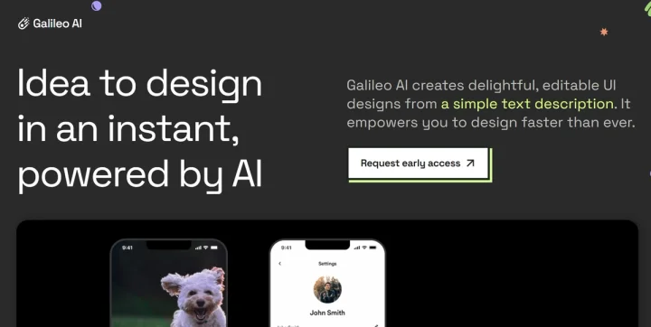 Screenshot of Galileo website