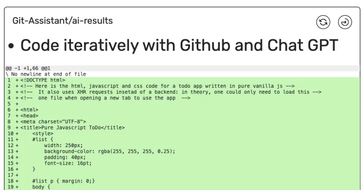 Screenshot of Git Assistant website