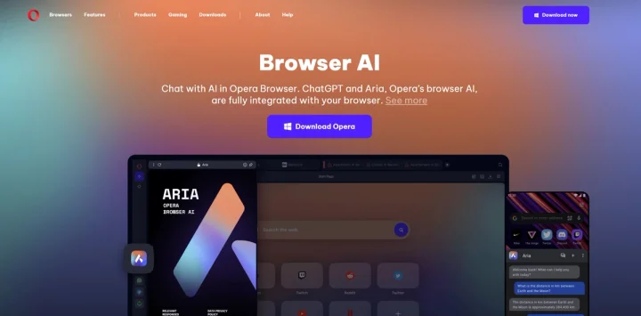 Screenshot of Browser AI website