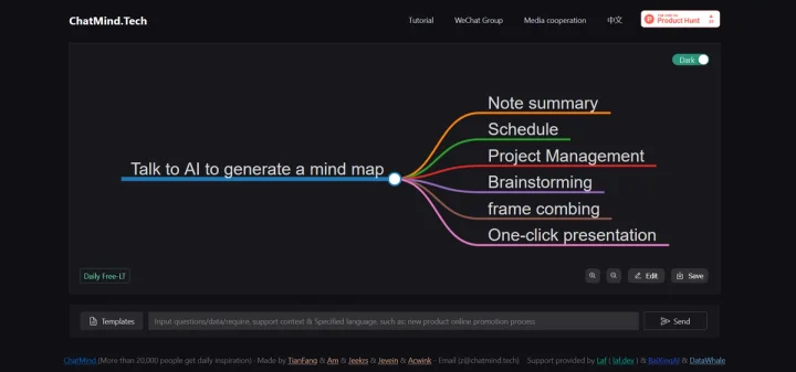 Screenshot of ChatMind website