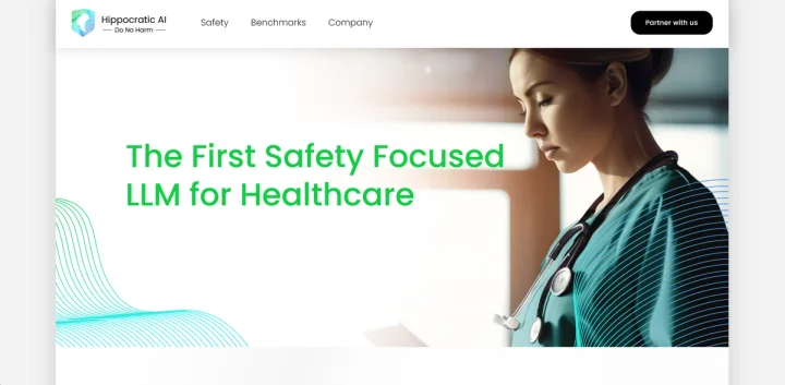 Screenshot of Hippocratic AI website