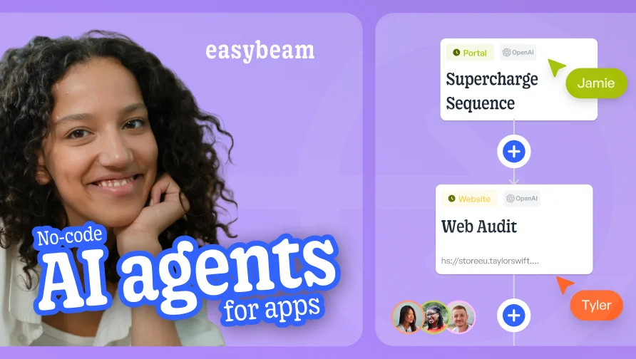 Screenshot of easybeam website