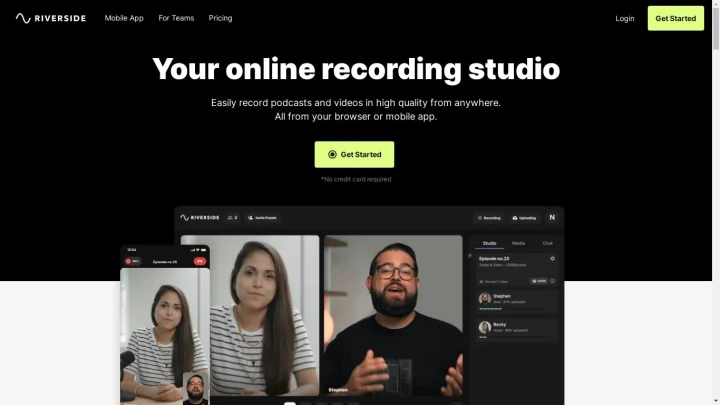 Screenshot of Riverside website