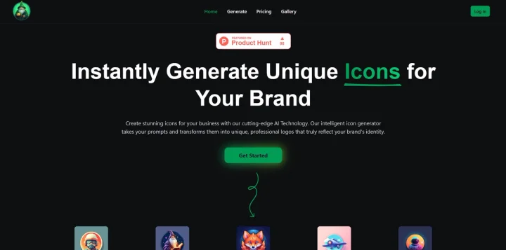 Screenshot of IconWizardAI website