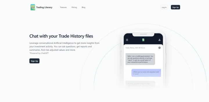 Screenshot of Trading Literacy website