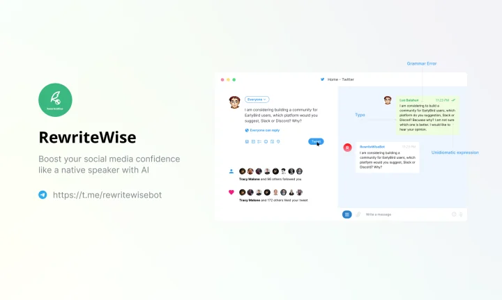 Screenshot of RewriteWise website