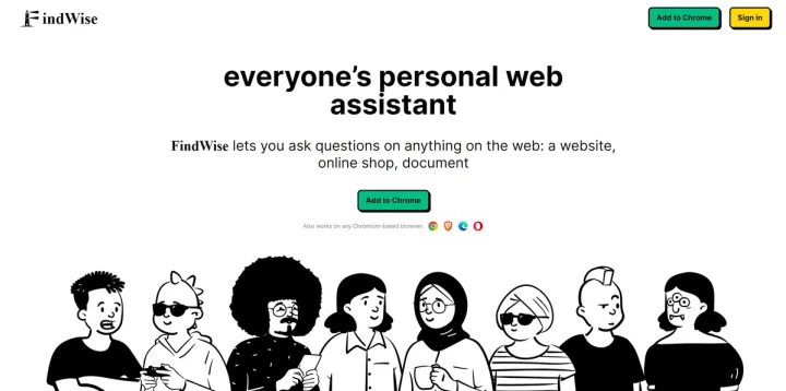 Screenshot of FindWise website