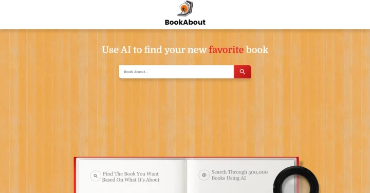 Screenshot of Bookabout website